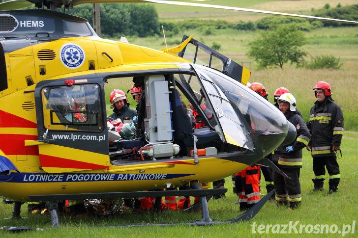 Wypadek w Głojscach, ciągnik przygniótł mężczyznę