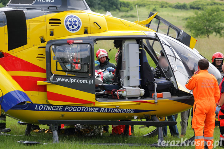 Wypadek w Głojscach, ciągnik przygniótł mężczyznę