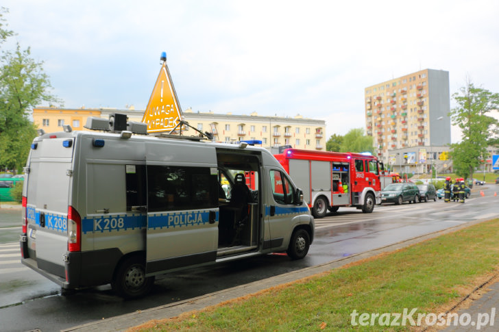 Kolizja na ul. Krakowskiej w Krośnie