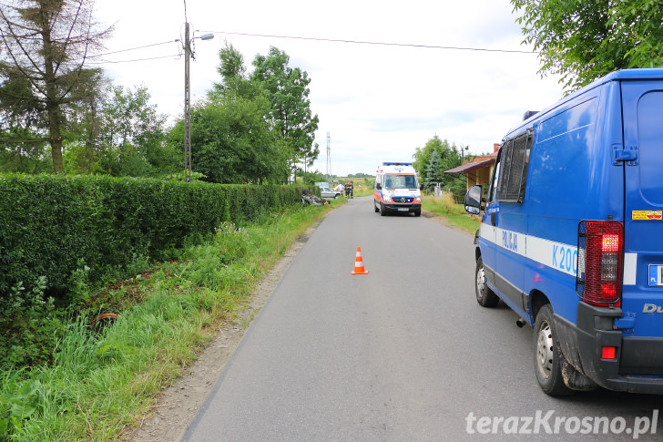 Zderzenie dwóch samochodów w Odrzykoniu