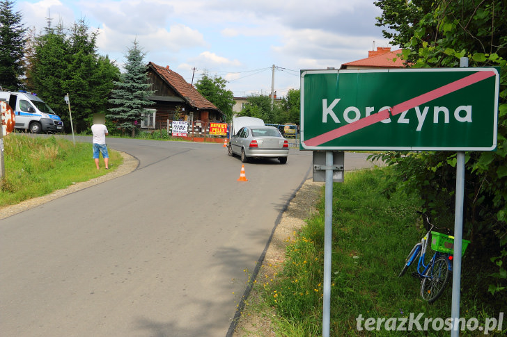 Zderzenie dwóch samochodów w Odrzykoniu