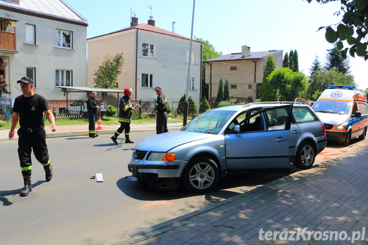 Wypadek na ul. Okrzei w Krośnie