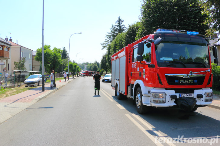 Wypadek na ul. Okrzei w Krośnie