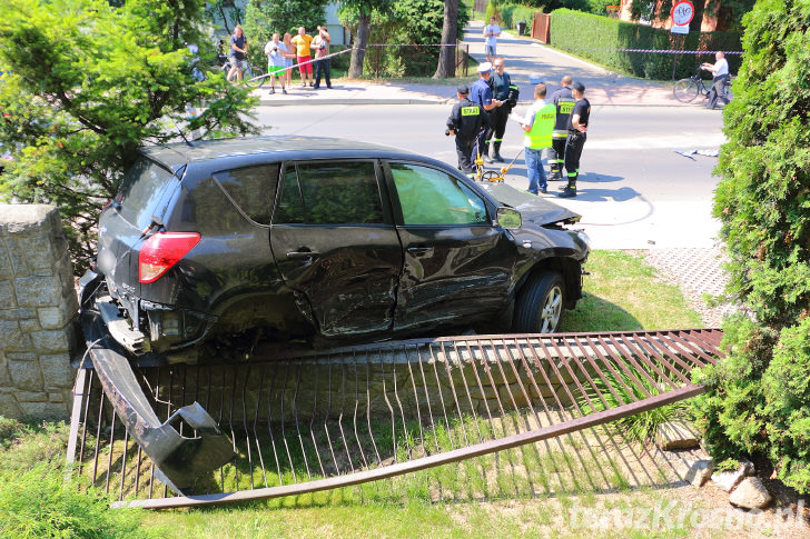 Wypadek na ul. Okrzei w Krośnie