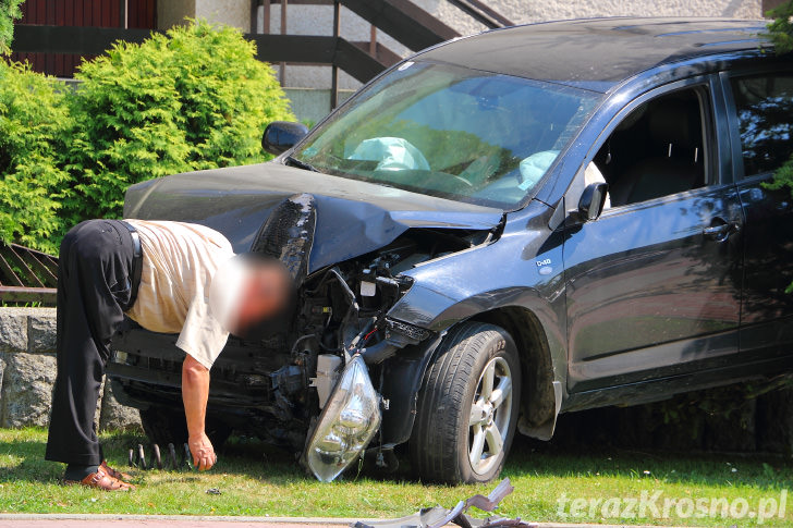 Wypadek na ul. Okrzei w Krośnie