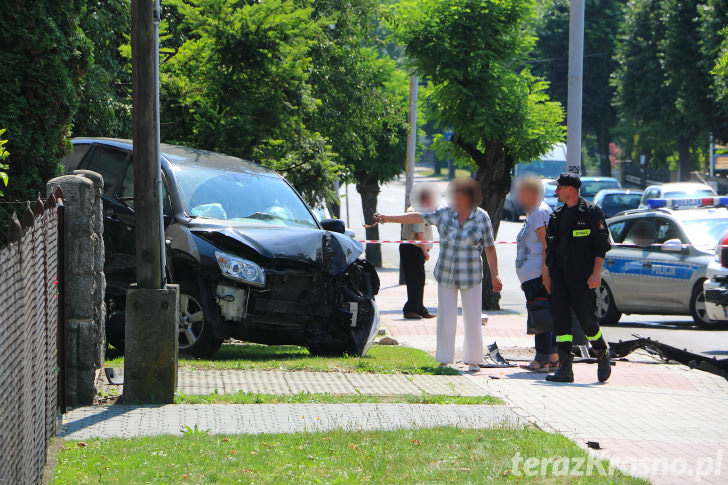 Wypadek na ul. Okrzei w Krośnie