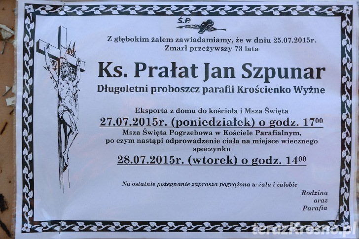 Pogrzeb ks. prałata Jana Szpunara