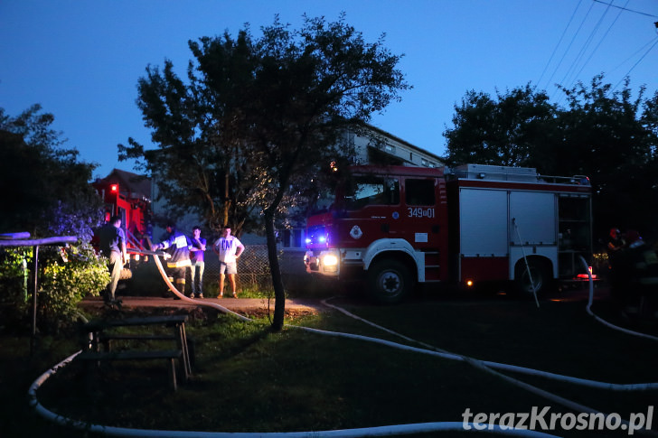 Pożar budynku gospodarczego w Bóbrce