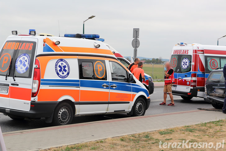 Wypadek na ul. Zręcińskiej w Krośnie