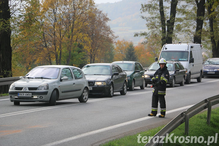 Zderzenie dwóch samochodów w Zboiskach