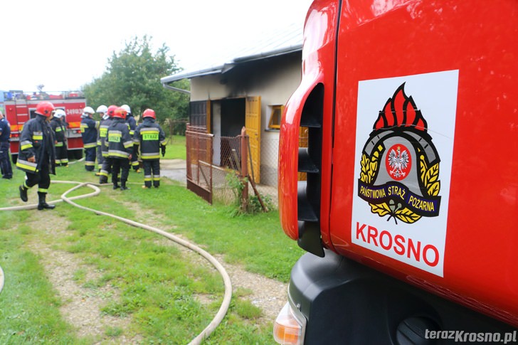 Pożar samochodu w Żarnowcu