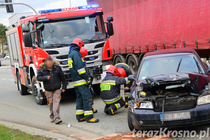 Kolizja na ul. Podkarpackiej w Krośnie