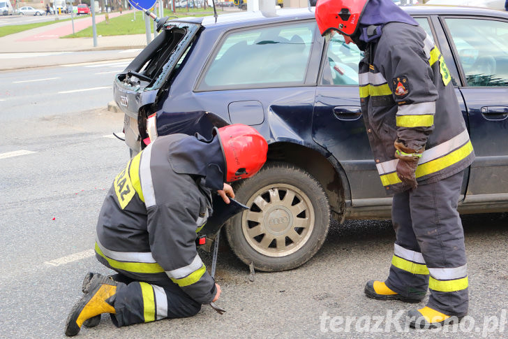 Kolizja na ul. Podkarpackiej w Krośnie