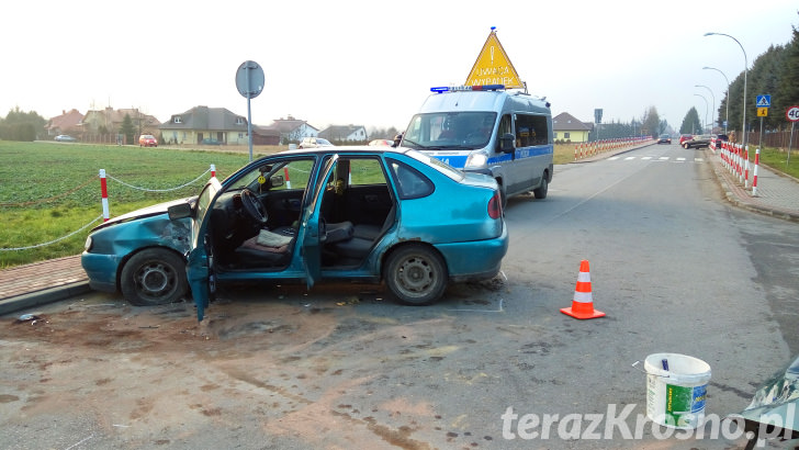 Wypadek w Korczynie na ul. Fredry