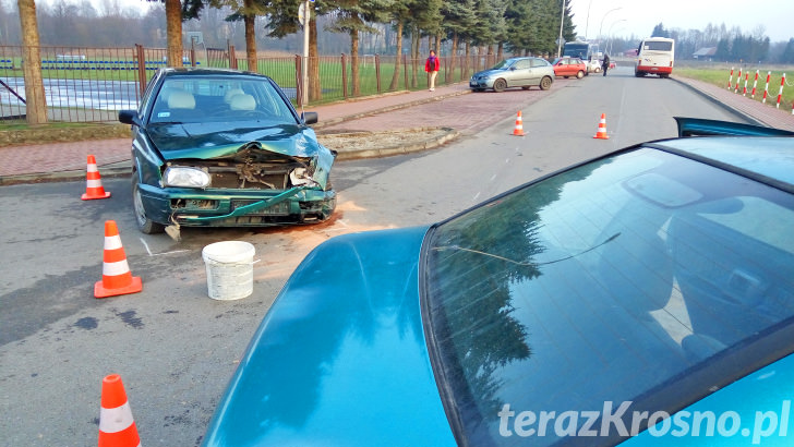 Wypadek w Korczynie na ul. Fredry