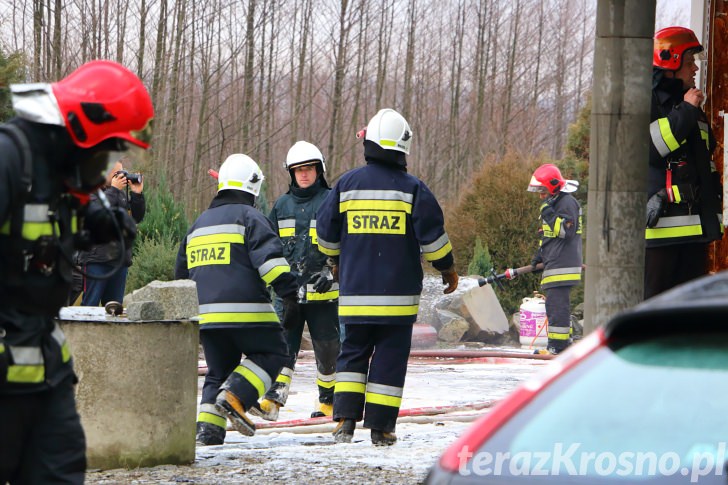 Pożar budynku w Odrzykoniu