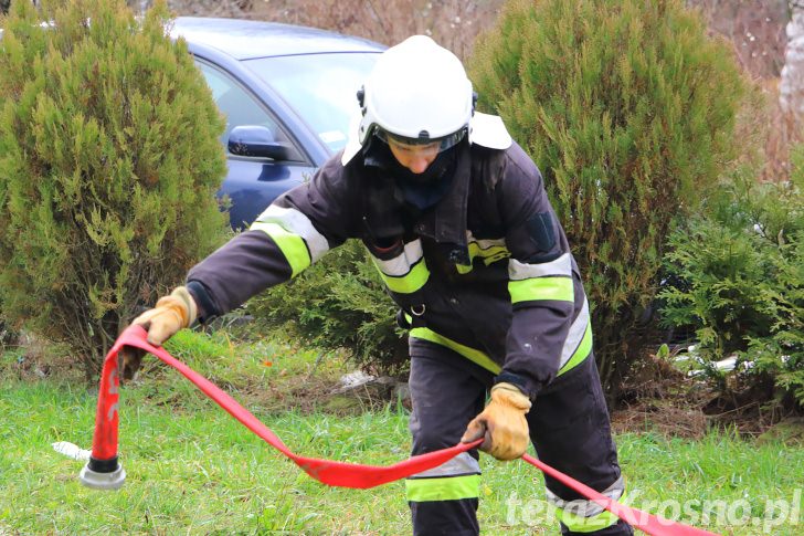 Pożar budynku w Odrzykoniu