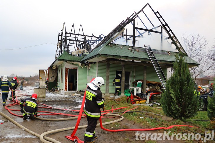 Pożar budynku w Odrzykoniu