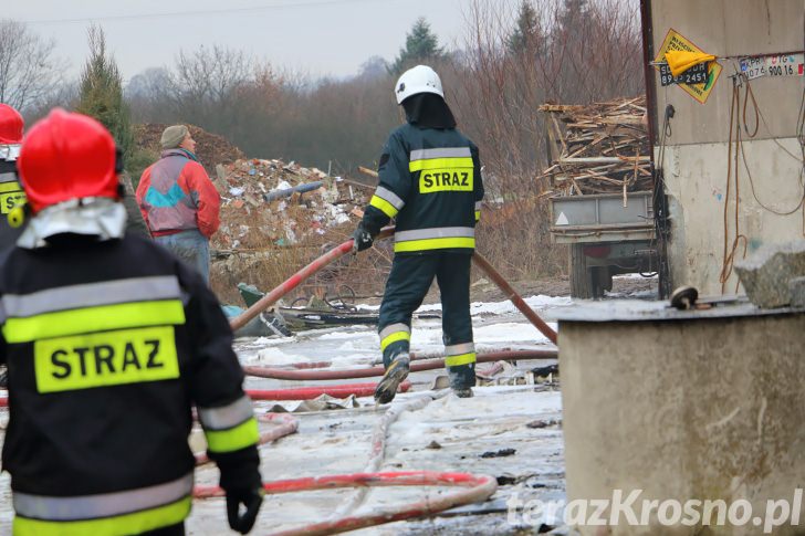 Pożar budynku w Odrzykoniu