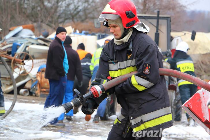 Pożar budynku w Odrzykoniu