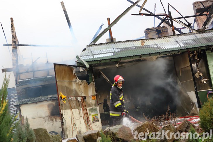 Pożar budynku w Odrzykoniu