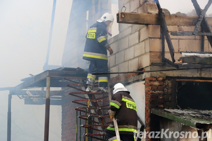 Pożar budynku w Odrzykoniu