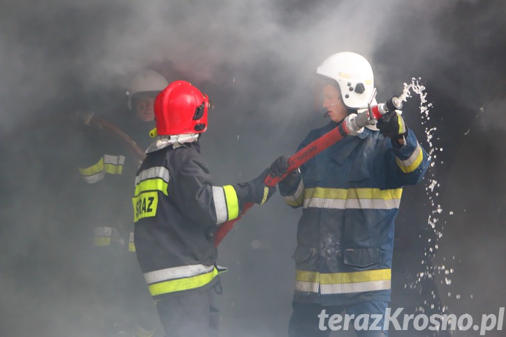 Pożar budynku w Odrzykoniu