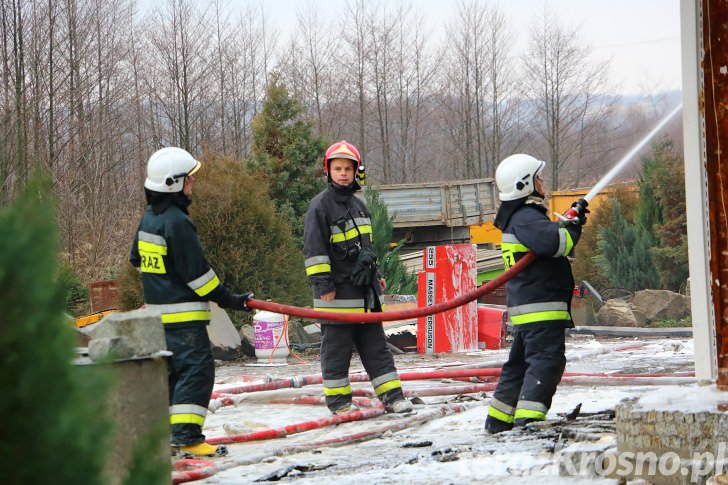 Pożar budynku w Odrzykoniu