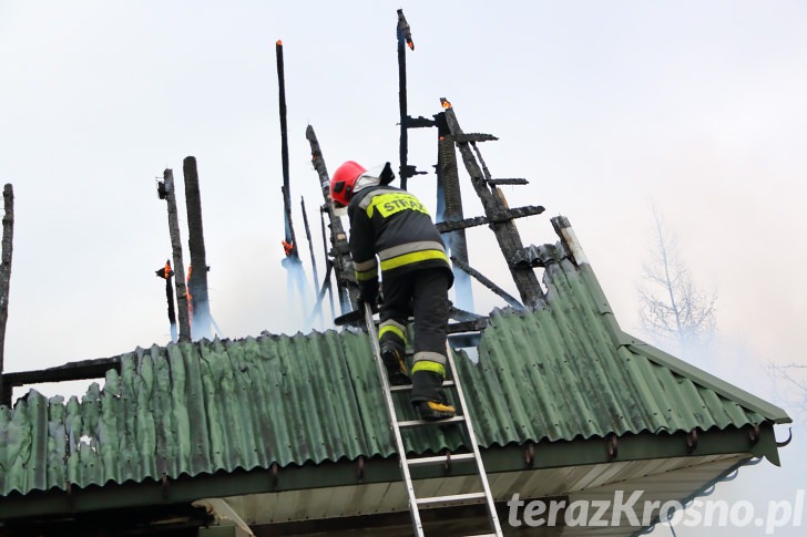 Pożar budynku w Odrzykoniu