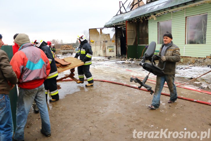 Pożar budynku w Odrzykoniu