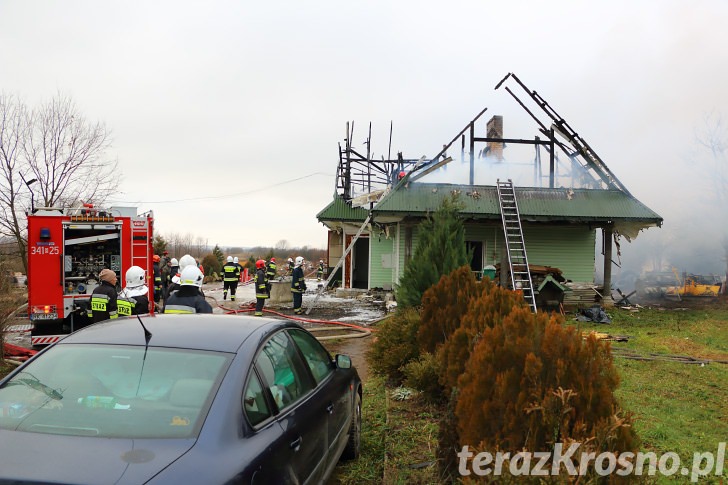 Pożar budynku w Odrzykoniu