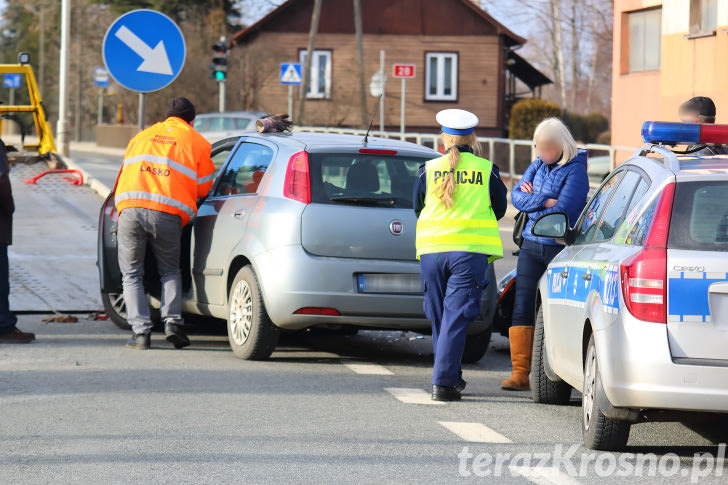 Kolizja na skrzyżowaniu w Krośnie