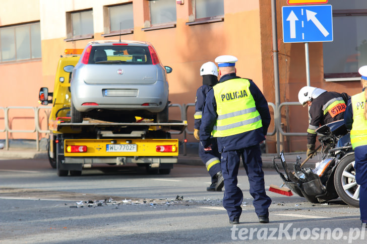 Kolizja na skrzyżowaniu w Krośnie