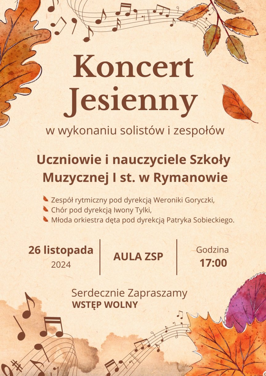 Koncert Jesienny w Rymanowie