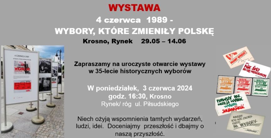 Otwarcie wystawy plenerowej "4 czerwca 1989 - Wybory, które zmieniły Polskę"