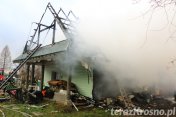 Pożar budynku w Odrzykoniu